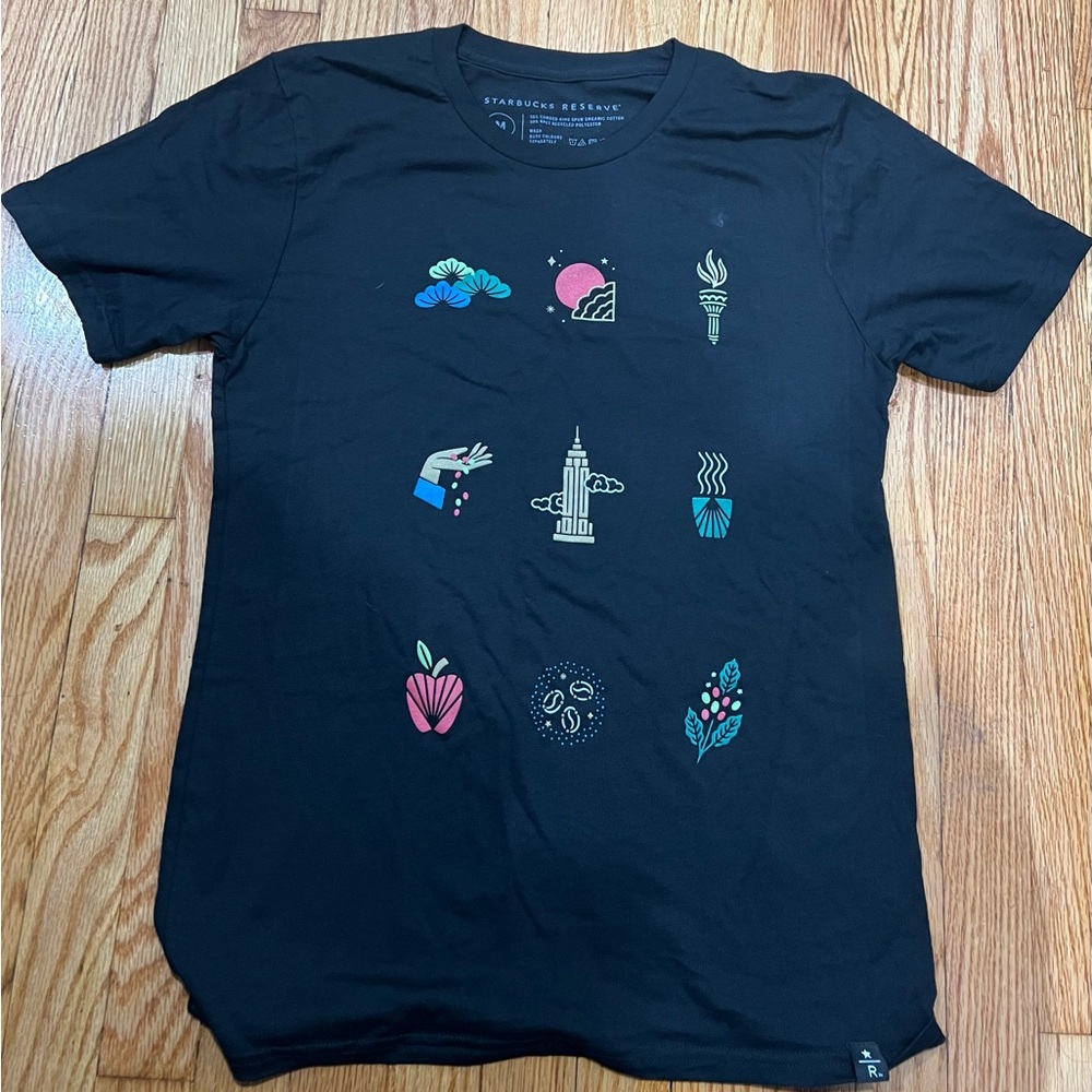 Starbucks Reserve New York City Empire State Building Black T-Shirt
